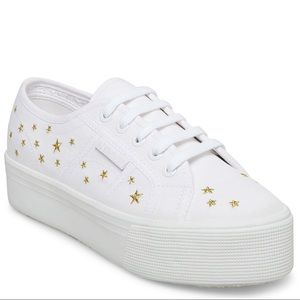 Superga Star Embroidered Platform Sneakers